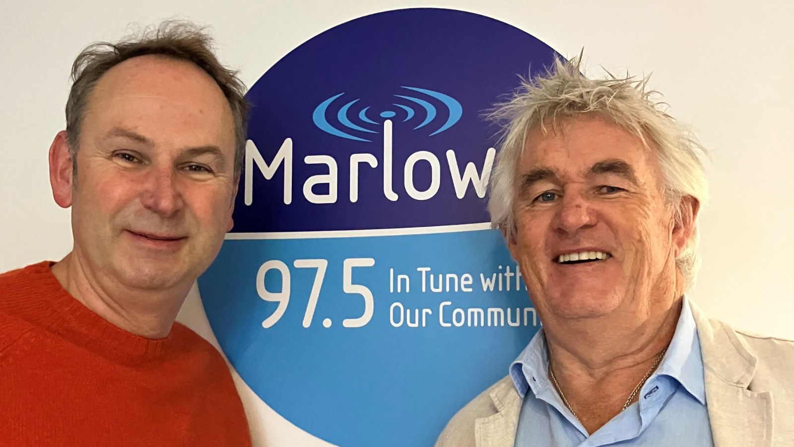 James Winter and Kevin Snook outside Marlow FM