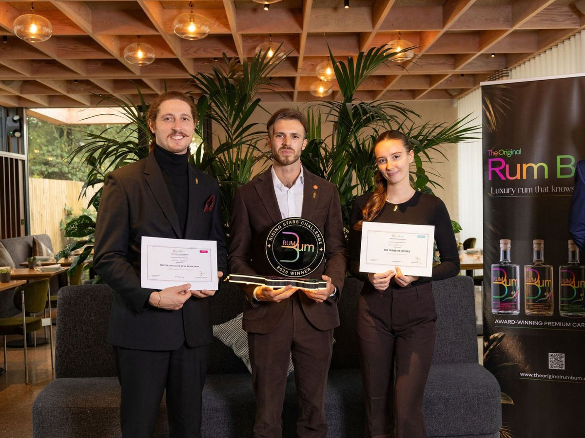 Award winners Giorgio Caldesi, James Lawson and Anya Garrow with their certificates and trophy at The Braywood